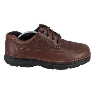 Nunn Bush Mens Brown Leather Comfort Gel Moc Toe Walking Shoes Size 11.5 M